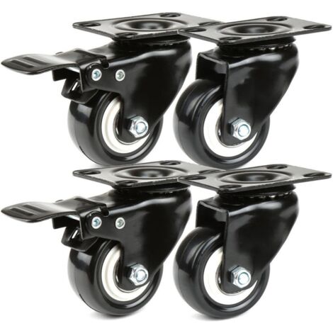 Pack 4 Ruedas Fijas Y Giratorias Para Carritos Y Muebles | Cuotas Sin