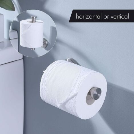 TASTOS Toilettenpapierhalter Aus Edelstahl SUS304 – 2 Stück, Rund, Poliertes Chrom, Für Mega-Rollen