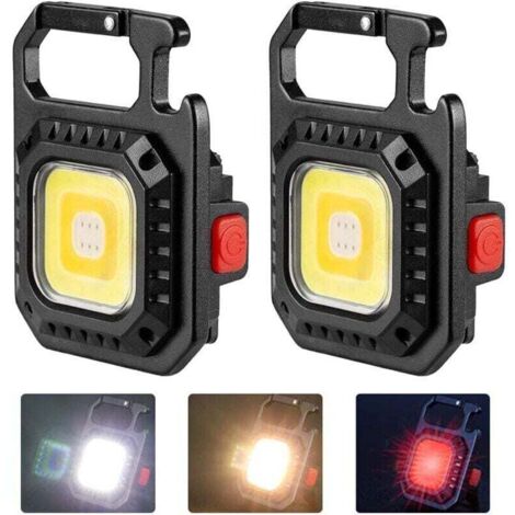 Mini linterna LED (sin usar), 2 luces de trabajo recargables para PC ...