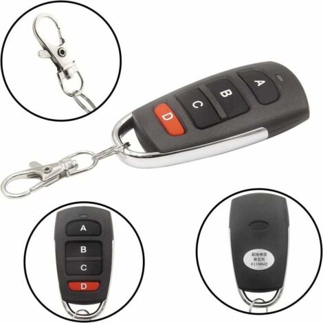 Télécommande Porte-clés En Aluminium - Télécommandes Clones 433 MHz Clonage A 4 Boutons 96158487 Télécommande Porte-clés En Aluminium - Télécommandes Clones 433 MHz Clonage A 4 Boutons 96158487
