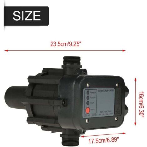 Controlador De Presión Automático Para Bomba De Agua IP65 De 220V, Con Manómetro, Protección Por Falta De Agua, Apto Para Todo Tipo De Bombas