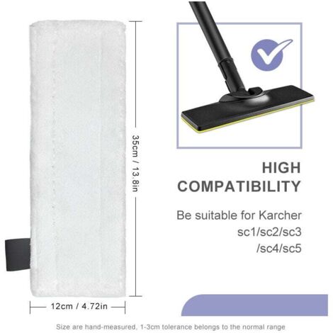 Set Di 4 Panni In Microfibra Ricambio Per Kärcher EasyFix, Per Pulitori A Vapore SC 2/3/4/5, Lavabili - 6