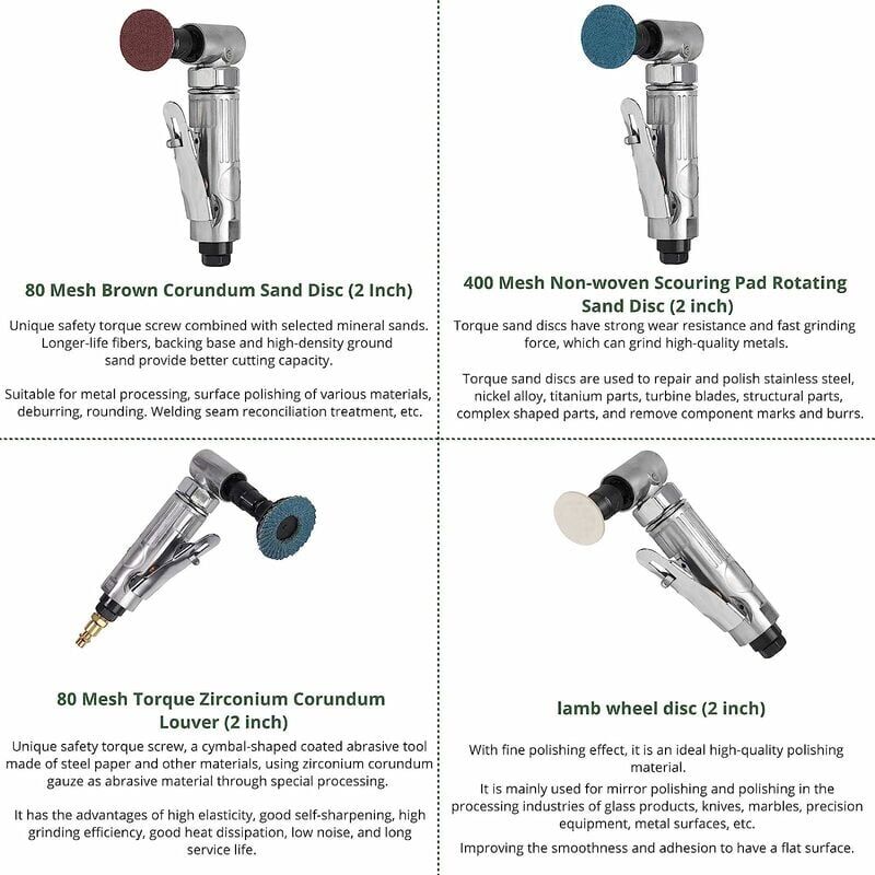 1/4-Inch Pneumatic Power 90 Degree Mini Angle Die Grinder For Grinding Polishing Cutting Air