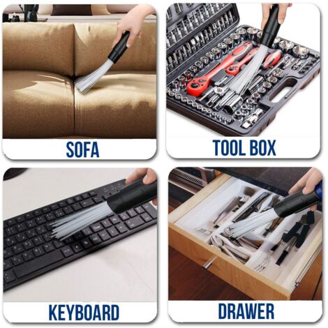 All-purpose vacuum cleaner attachment for Air Vents/Drawers/Car/Tools/Crafts