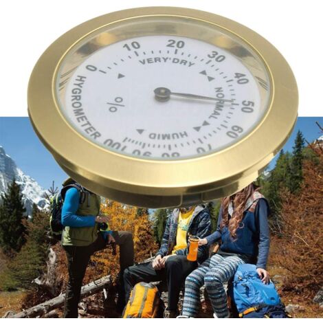Analog Cigar Hygrometer - Round Glass Precision, For Cigar Box, Cigar Cabinet