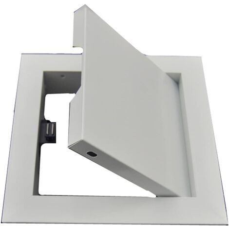 White Lacquered Steel Inspection Hatch - Walls and Ceilings 25 x 25cm with Magnet