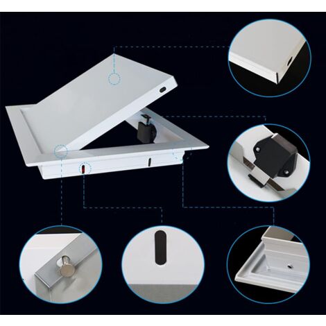 White Lacquered Steel Inspection Hatch - Walls and Ceilings 25 x 25cm with Magnet