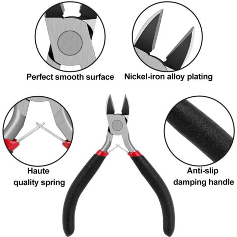 Stainless Steel Non-Slip Pliers - Wire Cutters - Crafts - 4.5 inch