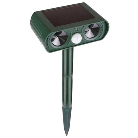 Outdoor Solar Cat and Dog Repellents - Ultrasonic, Sound and Light Alarms - Waterproof
