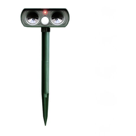 Outdoor Solar Cat and Dog Repellents - Ultrasonic, Sound and Light Alarms - Waterproof