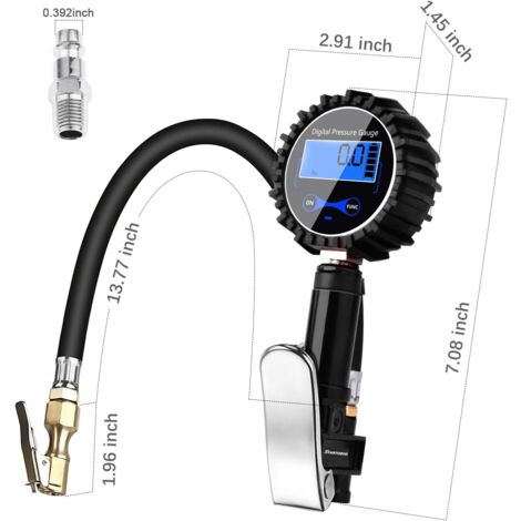 200PSI Tire Pressure Gauge - LCD Display for Car, Truck, Motorcycle, Bicycle