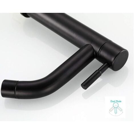 Matte Black Stainless Steel Cold Water Faucet for Home Kitchen European Classic Style (G1/2in Male Thread)