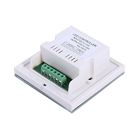 DC 12V LED Touch Switch with Brightness Dimmer, Wall Controller Panel for Light Adjustment (White)