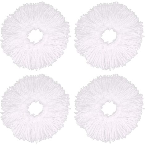 4Pcs Microfiber Mop Heads - 360° Rotation, Replacement for Floor Cleaning (Diameter 16 cm)