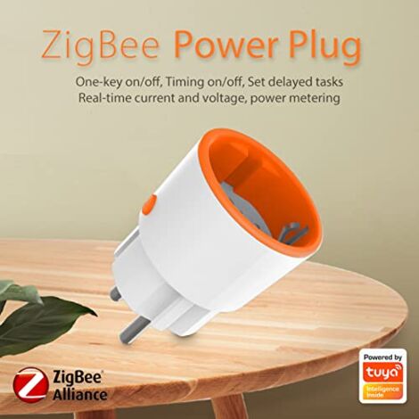 3.0 16A Wireless Smart Plug Socket with Remote Voice Monitoring App with Alexa Google Home (White Yellow)