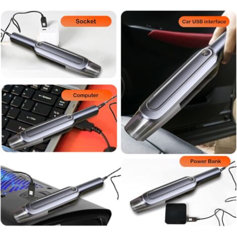 Cordless Handheld Vacuum Cleaner, 6000Pa and 60W Wet and Dry Vacuum Cleaner, 4000mAh Portable USB Rechargeable Car Vacuum Cleaner, Powerful Suction, for Sofa, Kitchen, Office, Home, Car