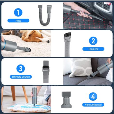 Cordless Handheld Car Vacuum Cleaner,4500Pa Strong Suction 85w Ultra-lightweight Car, Mini Rechargeable Vacuum Cleaner with Washable HEPA Filter Handheld Vacuum Cleaner for Car and Home