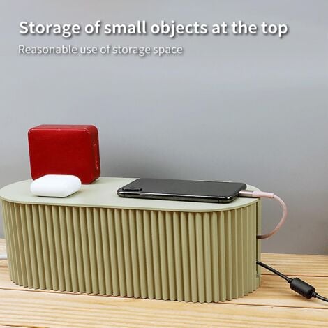 Multi-purpose Power Strip Storage Box Strong Bearing Capacity Good Hardness Office Desktop Waterproof Cable Management Box