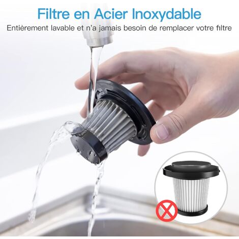 Handheld Vacuum Cleaner 9000Pa 120W Powerful Wet and Dry Suction with Stainless Steel Filter Cordless Vacuum Cleaner for Home, Car, Table, Sofa, etc.