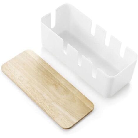 Cable Storage Box, Cable Box for Power Strips Hide Electrical Cords from TVs, Computers and Desktop, 30.3  12.4  11.6cm