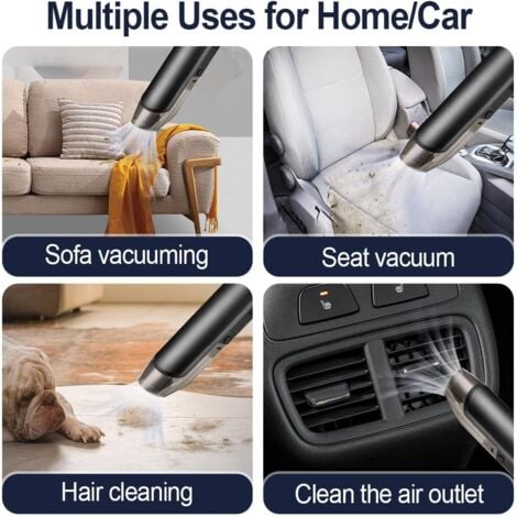 Cordless Handheld Vacuum Cleaner 5000 Pa, Portable, Silent Rechargeable Battery