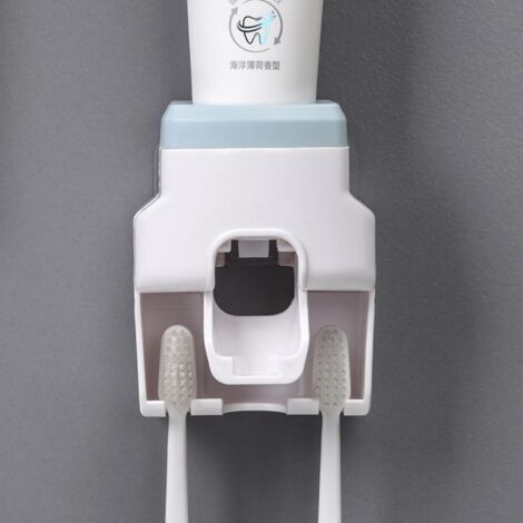 Toothbrush Holder Set, Toothpaste Dispenser, Wall Mount, Bathroom Accessories 2pc