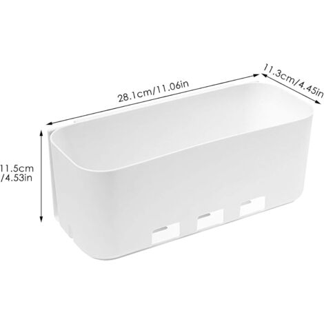 Sliding Cabinet Shelf, Plastic Sliding Drawers Storage Basket Drawer for Bathroom Kitchen Under Sink, 28.1×11.5×11.3cm