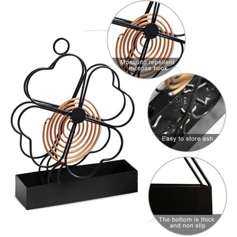 Mosquito Coil Holder, Mosquito Killer Incense Holder, Spiral Mosquito Coil Holder Iron Mosquito Coil Frame Insect Killer Incense Holder for Bedroom, Living Room