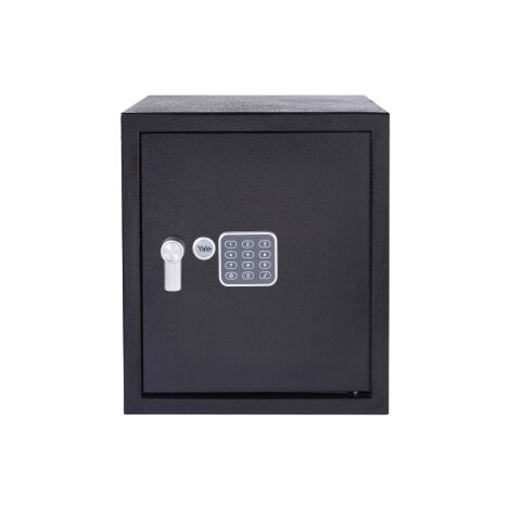 YALE - Cassaforte Elettronica con Allarme Grande YEC/390/DB2 Nero, Allarme Integrato 130 dB, Struttura e Bulloni di Bloccaggio in Acciaio
