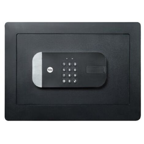 YALE Cassaforte Smart YSS/250/EB1, Apertura Tramite Smartphone, Accessibile da Remoto, Possibilità di Condivisione di PIN, Schermo LCD