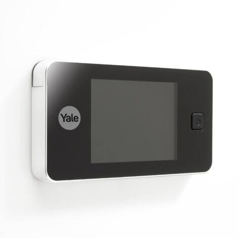 YALE Spioncino Elettronico Digitale 45-0500-1432-00-5011 Coloe Bianco Visualizzazione in tempo reale, Angolo di Visione 105°, Sostituisce lo Spioncino Meccanico della Porta