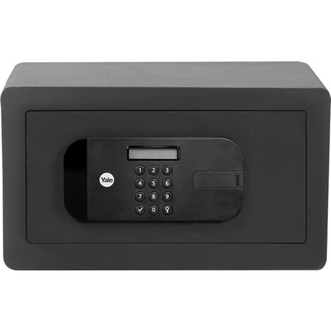 YALE Cassaforte motorizzata di alta sicurezza YYSEB/200/EB1, accesso con codice PIN digitale, funzione di blocco e porta taglio laser, dimensioni interne 192 x 345 x 145 mm