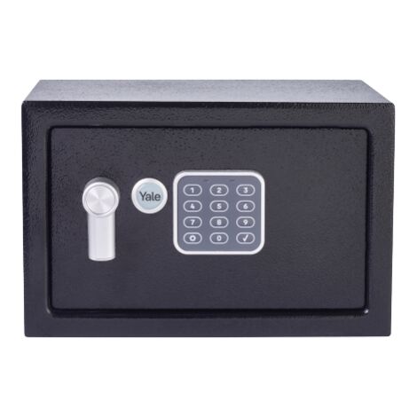 YALE Cassaforte Piccola YSV/200/DB2 Nero, Tastiera Digitale, Indicatori di Luce a LED, Fissaggi a Parete e Pavimento