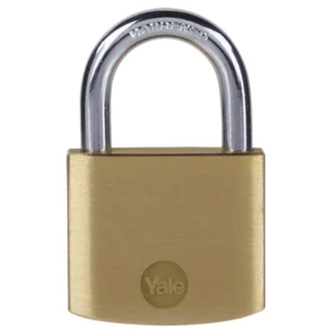YALE Lucchetto in ottone Y110B/30/115/1 corpo 30mm, arco in acciaio, 3 chiavi