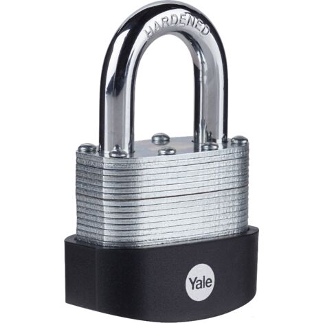 YALE Lucchetto in acciaio laminato Y127B/55/129/1, arco 55mm per uso esterno