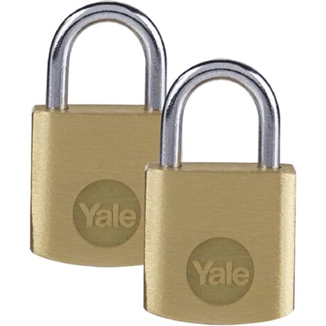 Lucchetto YALE in ottone - Set di 2 - Chiave uguale 20 mm - 3 chiavi - 24237000
