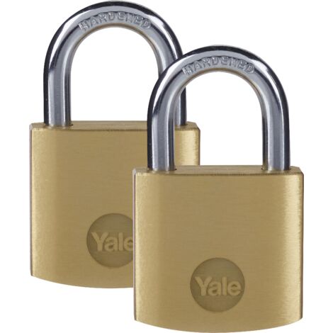 Lucchetto in ottone YALE - Set di 2 - Serratura da 30 mm - 3 chiavi - 24245000