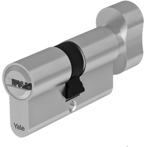 Yale Mezzo Cilindro Europeo di alta sicurezza per serratura YC102KD511004N1 Nichelato, 51/10mm, 4 Chiavi