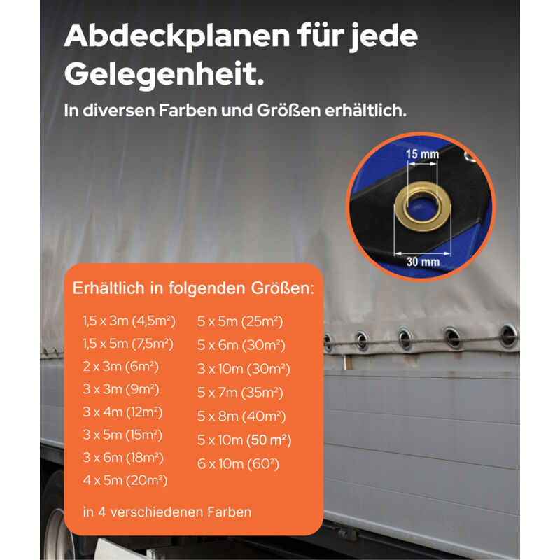 NEMAXX® Copertura Premium Impermeabile [200x300cm] – Resistente Ai UV [450 G /m²] Copertura Per Camion Con Occhielli, Telo In PVC Per Legno, Giardino, Tetto E Costruzioni – Verde - 6m²