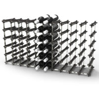 NOOK® Portabottiglie Impilabile – Kit da 50 Pezzi per 60 Bottiglie – Scaffale Modulare per Vino, Espandibile e Flessibile – Supporto Impilabile Salvaspazio per Bottiglie