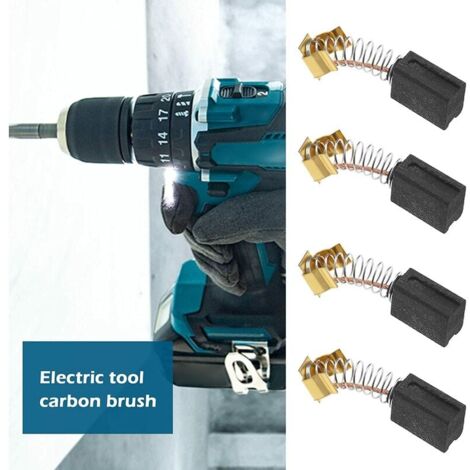 4pcs Motor Carbon Brushes Replacement Compatible with Makita 195007-0 CB-406 CB-407 Power Tool Accessories Jigsaw Rotary Drill
