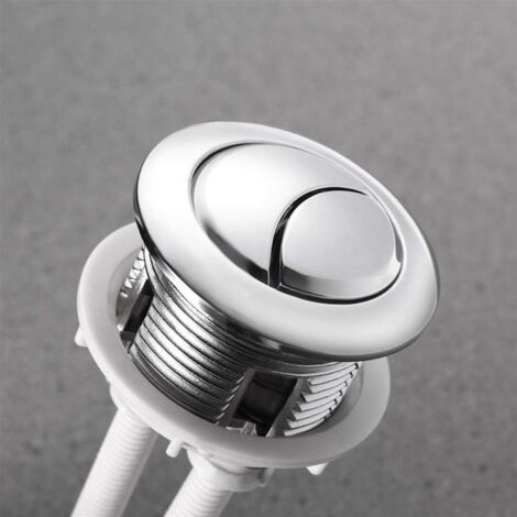 LaBlanc 2 Pieces Toilet Push Buttons Dual Flush Button 38mm Standard Chrome Silver Plated WC Tank Buttons