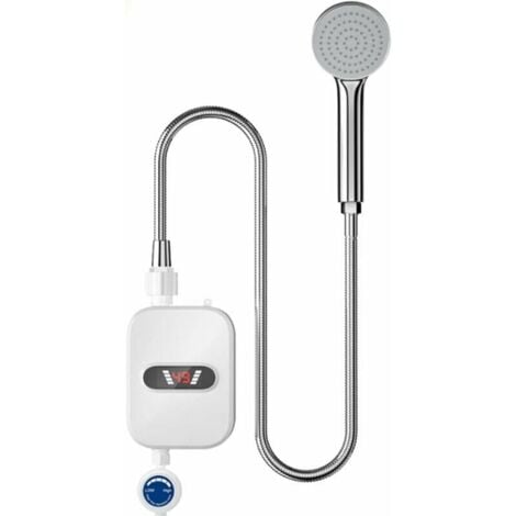 Electric Faucet with Shower Head, 3000W Instant Water Heater with LED Digital Display, Instantaneous Water Heater Faucet for Bathroom, Laundry, Garden——,
