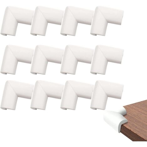 LaBlanc - Pack of 12 Baby and Child Corner Protectors, Soft Safety Foam for Corner Tables and All Types of Furniture, Shock Resistant (White)