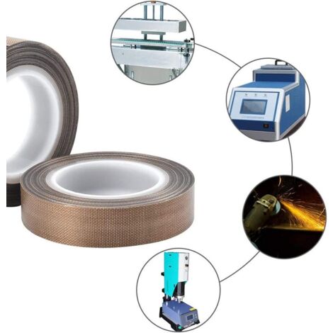 LaBlanc High Temperature PTFE Adhesive Teflon Tape Insulation Sealing Tape for Vacuum Sealer(0.25mm x 19mm x 10m)