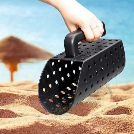 2Pcs Sand Scoop with Shovel Beach Sand Scoop Hand Held Sifter Professional Underwater Treasure Hunting Tool