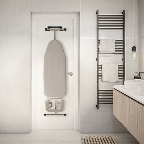 LaBlanc - Wall Mounted Ironing Board Holder, Wall Mounted Ironing Board Rack, for Laundry Room, Black