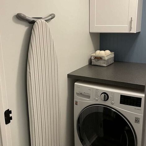 LaBlanc - Wall Mounted Ironing Board Holder, Wall Mounted Ironing Board Rack, for Laundry Room, Black