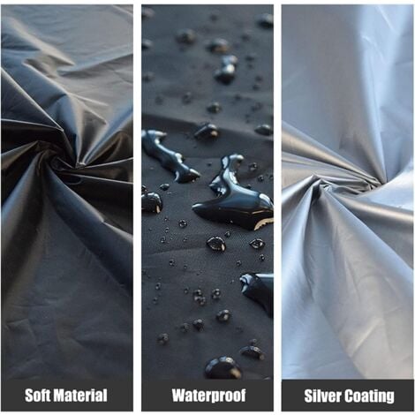 LaBlanc - Protective cover for swimming pool or spa, round solar protection cover for outdoor spa, waterproof, dustproof, rainproof and UV resistant, 210 x 30 cm, black