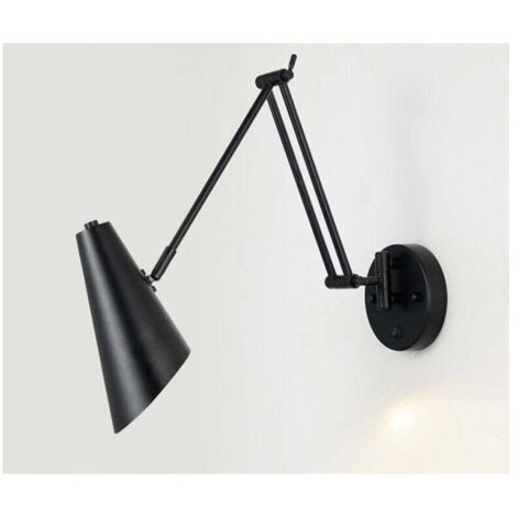 LaBlanc - Dimmable Indoor Wall Light, with Switch, Retro Iron Interior Lighting, Bedroom Bedside ...